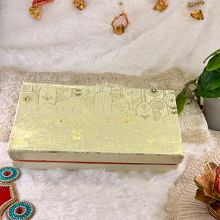 Gold Foil Cream & Orange Hamper Box - GC 10