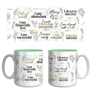 Wealth & Success Affirmation Mug | Abundance Mindset Coffee Mug