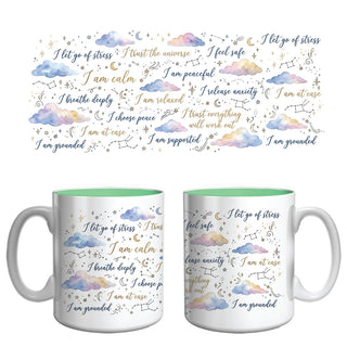 Calm & Peace Affirmation Mug | Anxiety Relief & Mindfulness Coffee Mug
