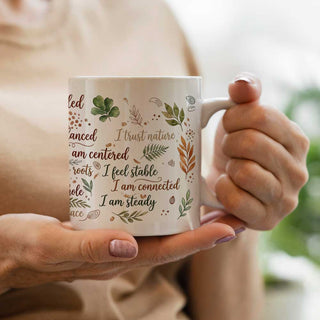 Nature & Grounding Affirmation Mug | Calm, Balance & Mindfulness Coffee Mug