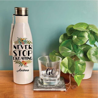 Stainless Steel Water Bottle- Never Stop Dreaming