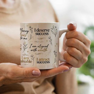 Wealth & Success Affirmation Mug | Abundance Mindset Coffee Mug