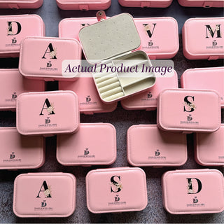 Personalized Compact Jewellery Box - Initial & Name