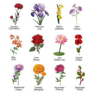 Personalized Jewellery Box -Color Birth Flower