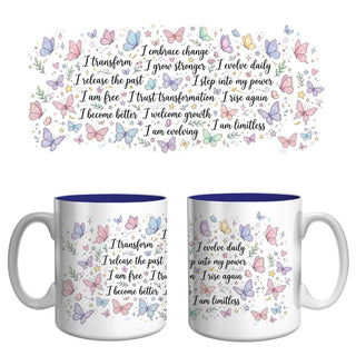 Butterfly Transformation Affirmation Mug | Growth, Change & Empowerment Coffee Mug