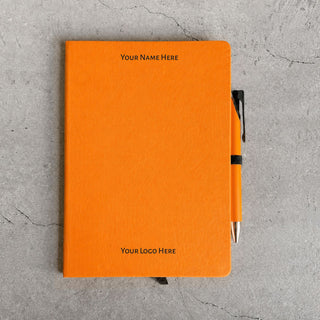 Personalized A5 Diary & Pen Gift Set with Custom Name & Logo | Premium Gift Box