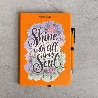 Personalised A5 Diary Gift Set-Shine With All Your Soul