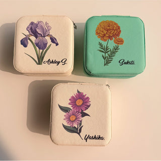 Personalized Jewellery Box -Color Birth Flower
