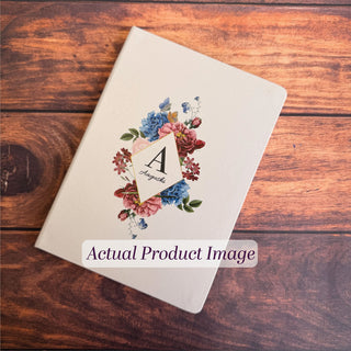 Flower Pattern Initial & Name Fluct Diary