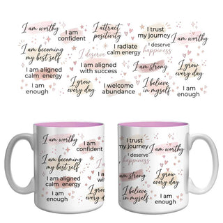 I Am Worthy Affirmation Mug | Self-Love & Positive Mindset Coffee Mug