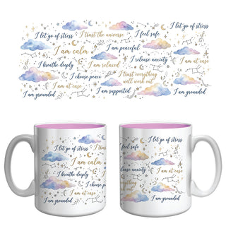 Calm & Peace Affirmation Mug | Anxiety Relief & Mindfulness Coffee Mug