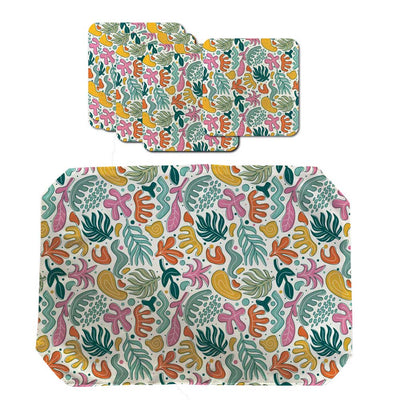 Placemats, Coaster and Trivet Set - Colurful Matisse Pattern