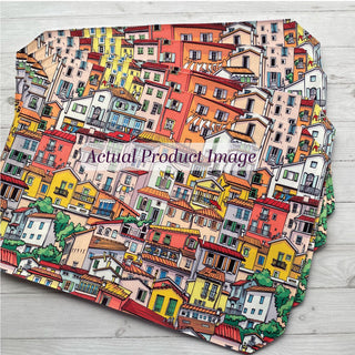 Placemats, Coaster and Trivet Set - Colourful Houses