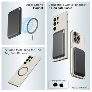Magnetic Leatherite Phone Wallet - Teddy