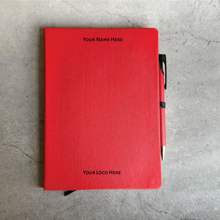 Personalized A5 Diary & Pen Gift Set with Custom Name & Logo | Premium Gift Box