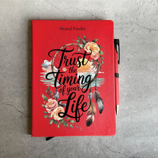 Personalised A5 Diary Gift Set with Name-Trust the Timing of Your Life