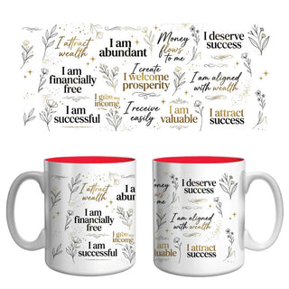 Wealth & Success Affirmation Mug | Abundance Mindset Coffee Mug