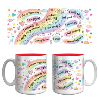 Choose Happiness Affirmation Mug | Positive Mindset & Gratitude Coffee Mug