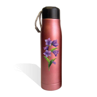 SS Water Bottle Purple Flower & Name
