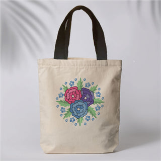 Canvas Tote Bag-Vibrant Flower