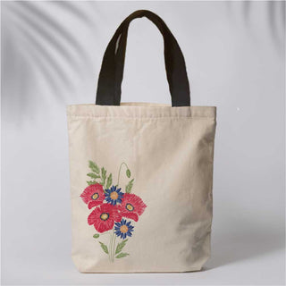 Canvas Tote Bag-Floral Print