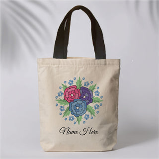 Canvas Tote Bag-Vibrant Flower