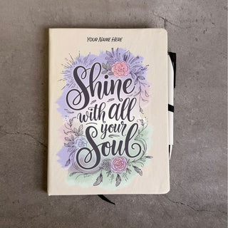 Personalised A5 Diary Gift Set-Shine With All Your Soul