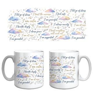 Calm & Peace Affirmation Mug | Anxiety Relief & Mindfulness Coffee Mug