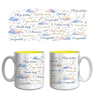 Calm & Peace Affirmation Mug | Anxiety Relief & Mindfulness Coffee Mug