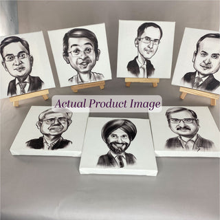 Black Pen Caricature for 1 Person