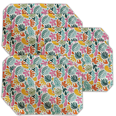 Placemats, Coaster and Trivet Set - Colurful Matisse Pattern