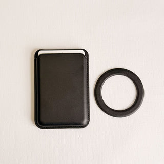 Magnetic Leatherite Phone Wallet - Initial and Name