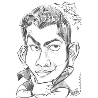 Digital Pencil Caricature for 1 Person