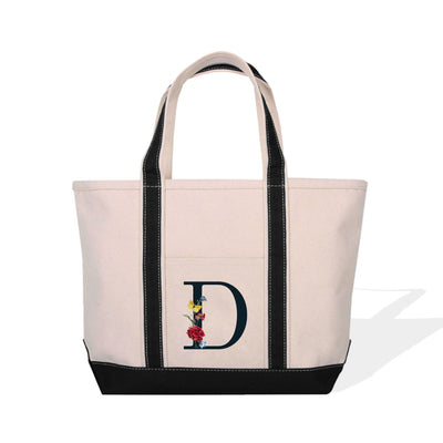 Beach Bag - Floral Initial