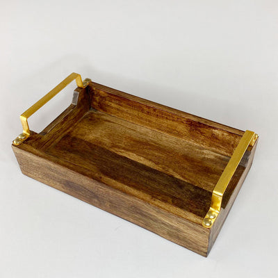 Wooden Serving Tray-Gold Series