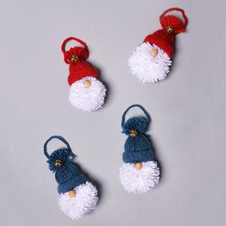 Fall Feather Gnome Christmas Tree ornaments - Set of 2