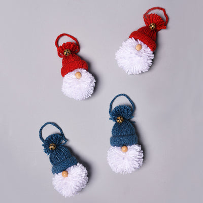Fall Feather Gnome Christmas Tree ornaments - Set of 4