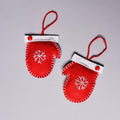 Santa Glove Christmas Tree Ornaments - Set of 2