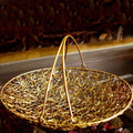 Metal Floral Crochet Basket