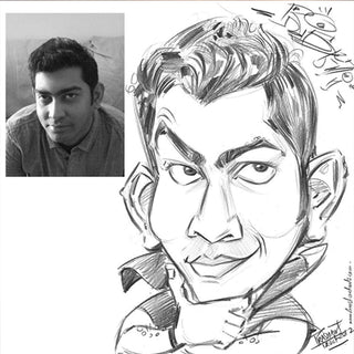 Digital Pencil Caricature for 1 Person