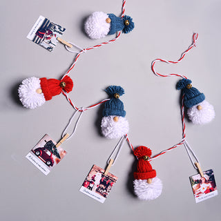 Fall Feather Gnome Photo Holder Garland