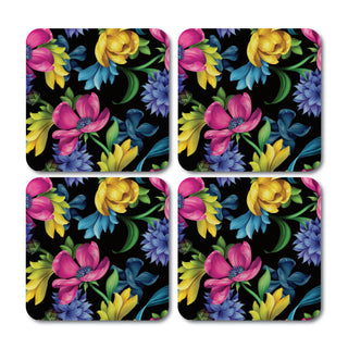 Floral Pattern Coaster - Set of 4