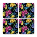 Floral Pattern Coaster - Set of 4