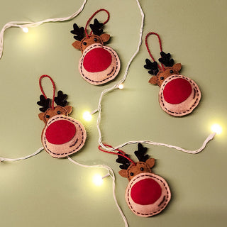 Rudolf The Reindeer Tree Ornaments - Set of 2