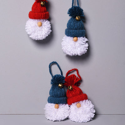 Fall Feather Gnome Christmas Tree ornaments - Set of 4