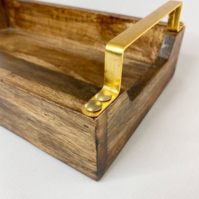 Wooden Serving Tray-Gold Series