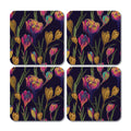 Floral Pattern Coaster - Set of 4