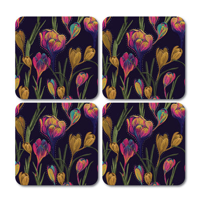 Floral Pattern Coaster - Set of 4