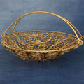 Metal Floral Crochet Basket