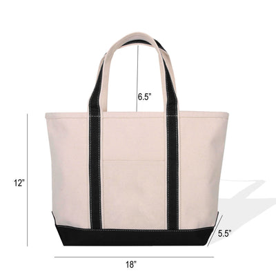 Beach Tote Bag - Split Initial